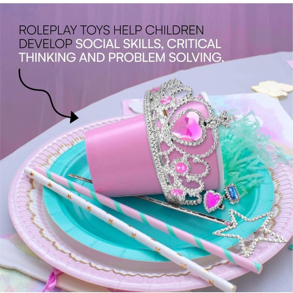 Neliblu Princess Dress-Up Set - Tiara, Wands, Rings - Pretend Play Fun! Toys - Picture 4 of 7
